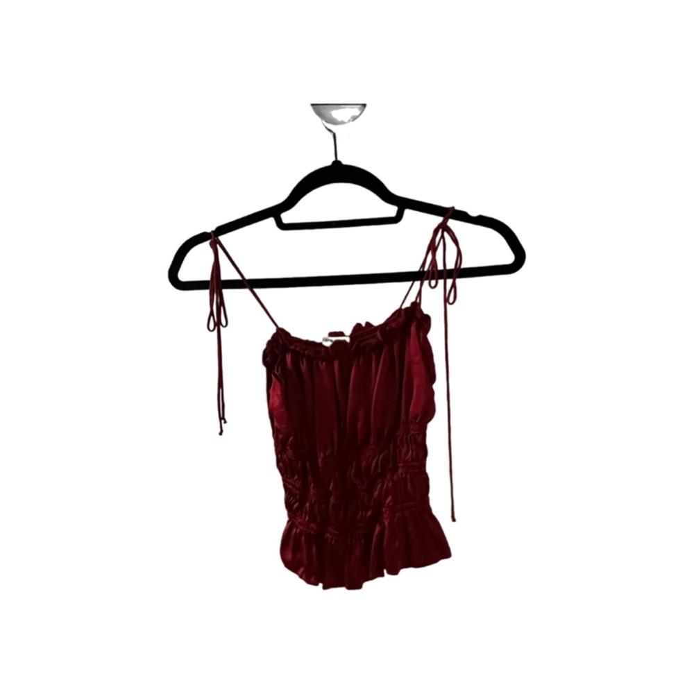 Reformation Red Viviana Top